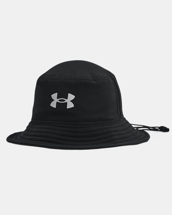男士UA Iso-Chill ArmourVent™漁夫帽 in Black image number 0
